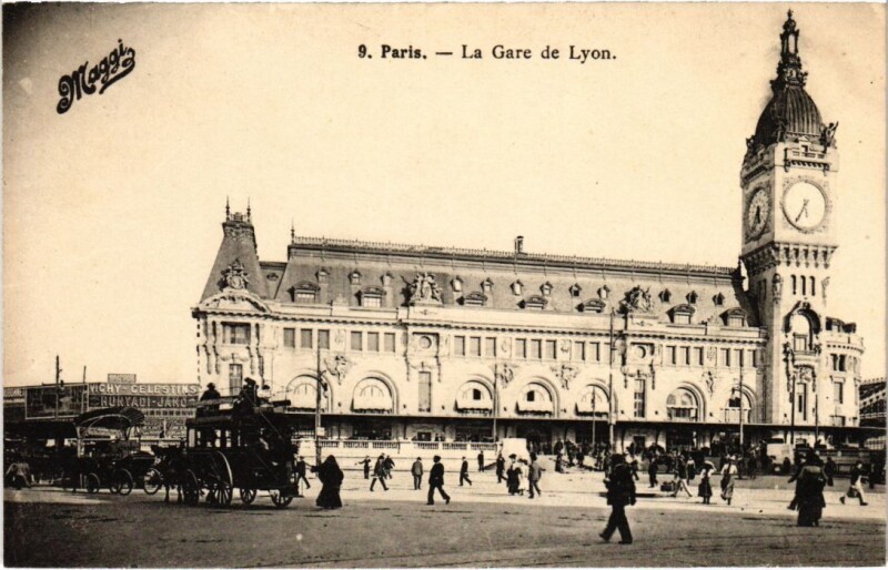 Carte postale ancienne La Gare de Lyon à Paris 12e