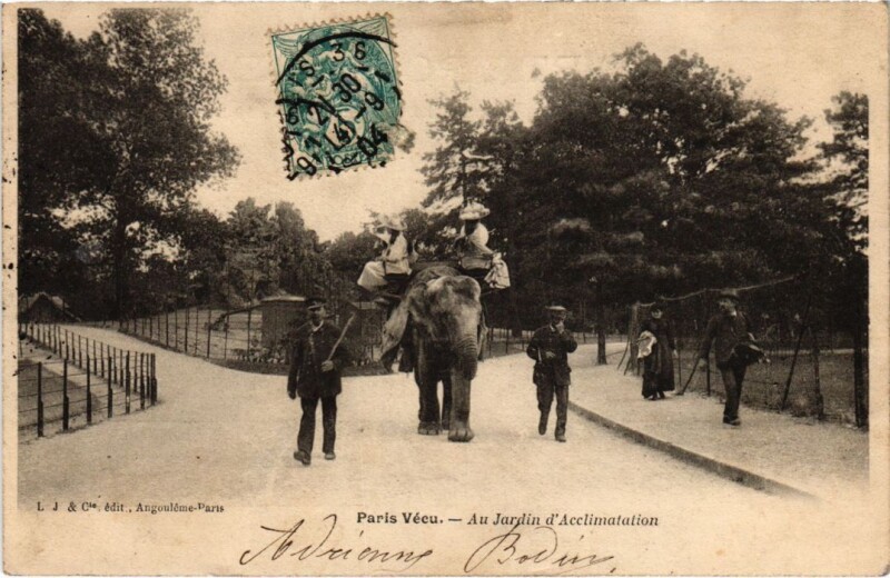 Carte postale ancienne Au Jardin d'Acclimatation à Neuilly-sur-Seine