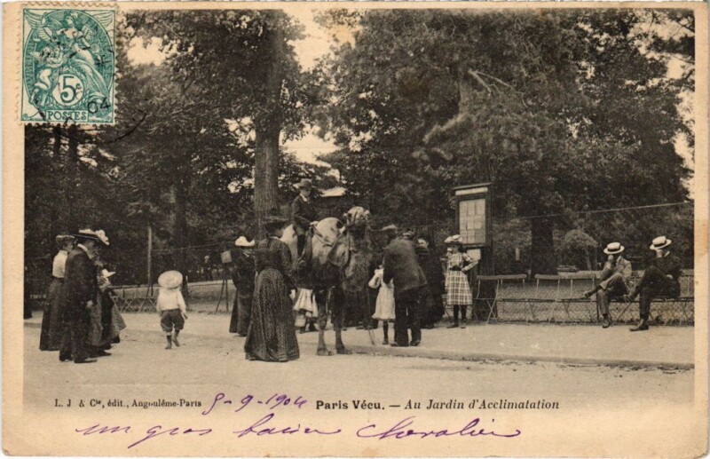 Carte postale ancienne Au Jardin d'Acclimatation à Neuilly-sur-Seine