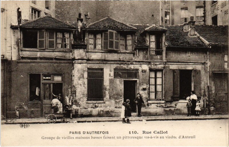 Carte postale ancienne Rue Callot à Paris 16e