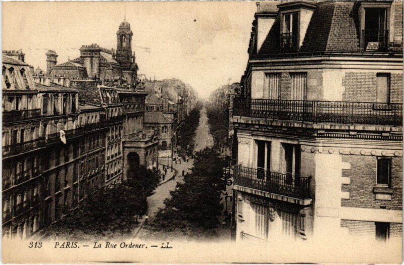 Carte postale ancienne La Rue Ordener à Paris 18e