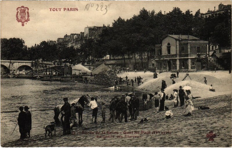 Carte postale ancienne Tout Paris 4e Bords de la Seine Quai Saint-paul à Paris 4e