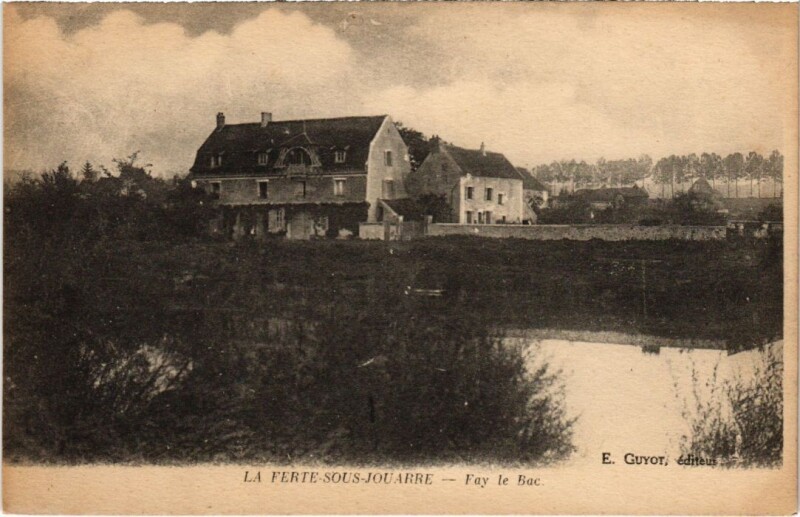 Carte postale ancienne La Ferte sous Jouarre Fa le Bac à Jouarre