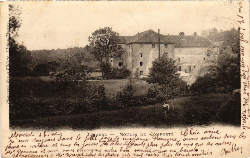 Carte postale ancienne La Ferte sous Jouarre Moulin de Comporte à Jouarre