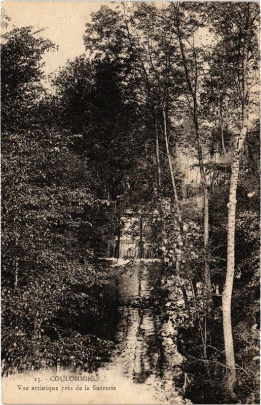 Carte postale ancienne Coulommiers vue artistique pres de la Sucrerie à Coulommiers