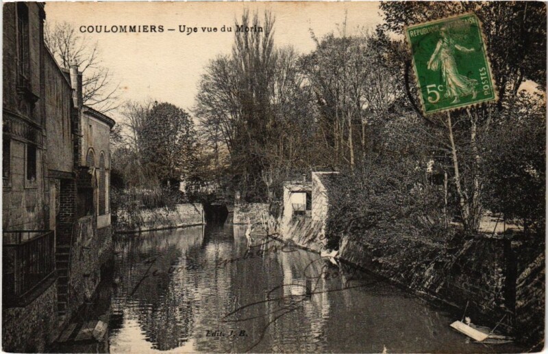 Carte postale ancienne Coulommiers une vue du Morin à Coulommiers