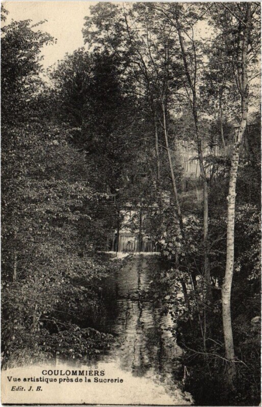 Carte postale ancienne Coulommiers vue artistique pres de la Sucrerie à Coulommiers