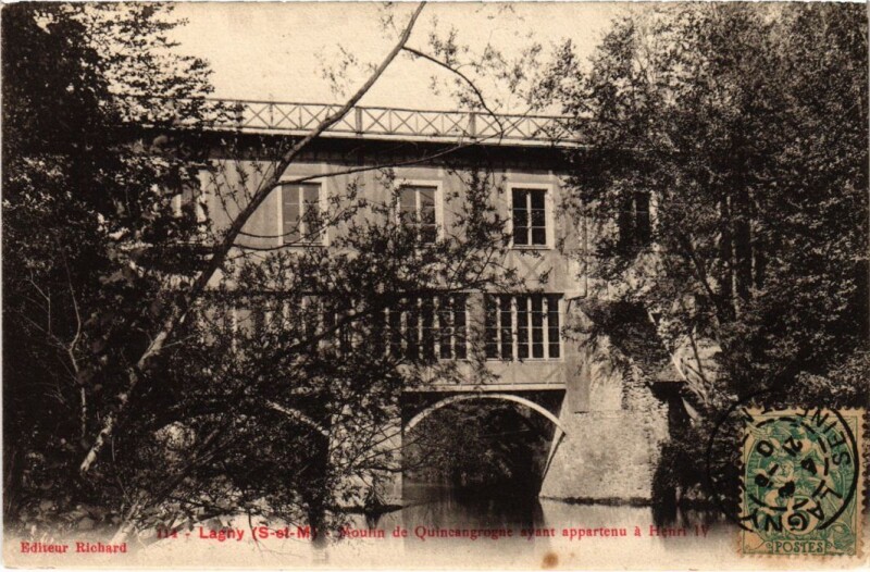 Carte postale ancienne Lagny Moulin de Quincangrogne