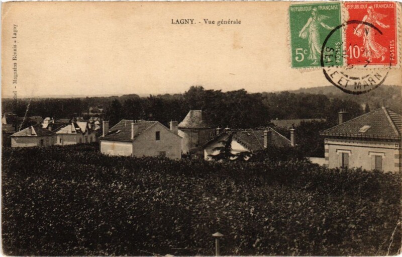 Carte postale ancienne Lagny vue generale