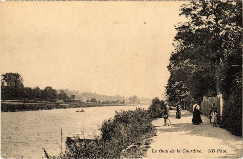 Carte postale ancienne Lagny Le Quai de la Gourdine