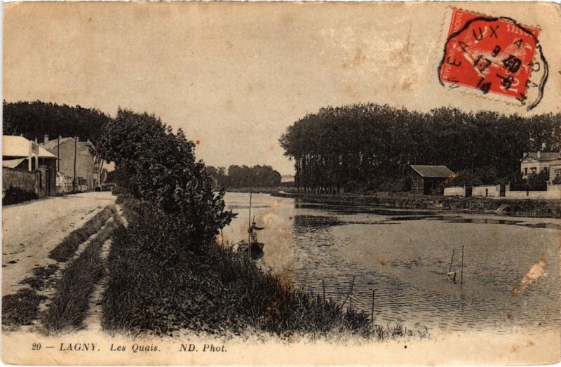 Carte postale ancienne Lagny Les Quais