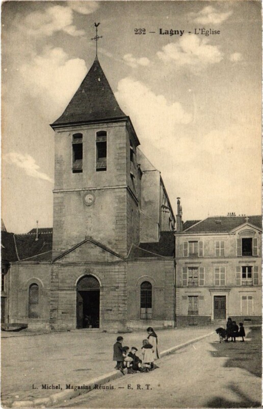 Carte postale ancienne Lagny Eglise
