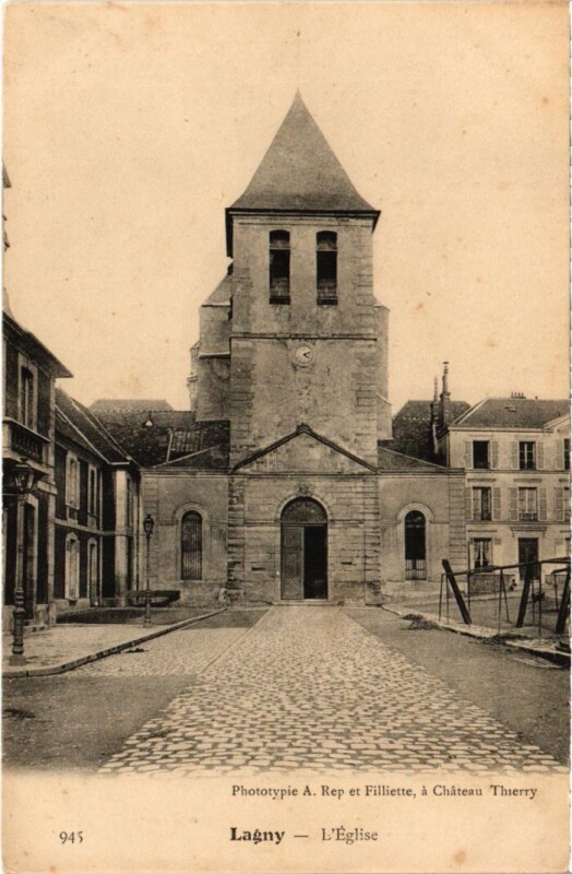 Carte postale ancienne Lagny Eglise