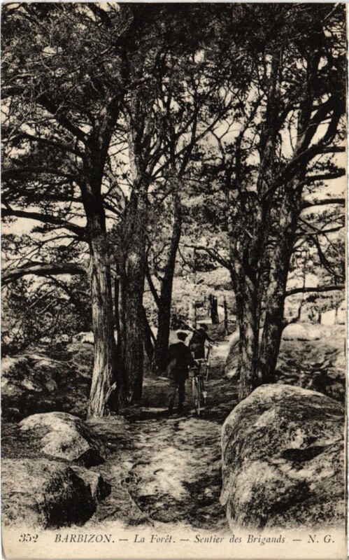 Carte postale ancienne Barbizon La Foret Sentier des Brigands à Barbizon