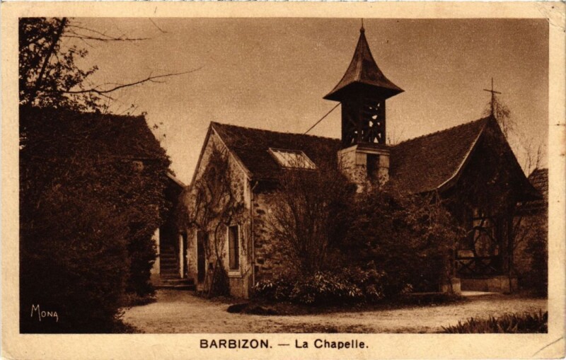 Carte postale ancienne Barbizon La Chapelle à Barbizon