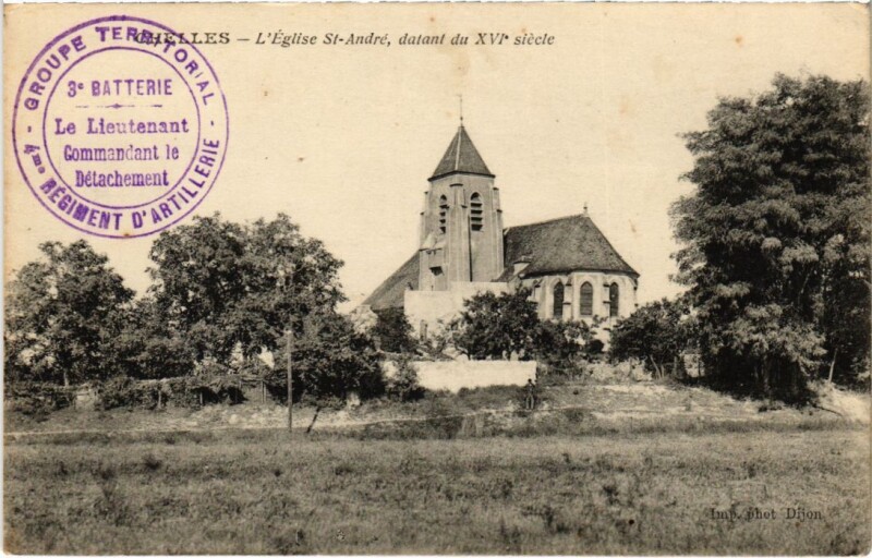 Carte postale ancienne Chelles Eglise Saint-Andre à Chelles