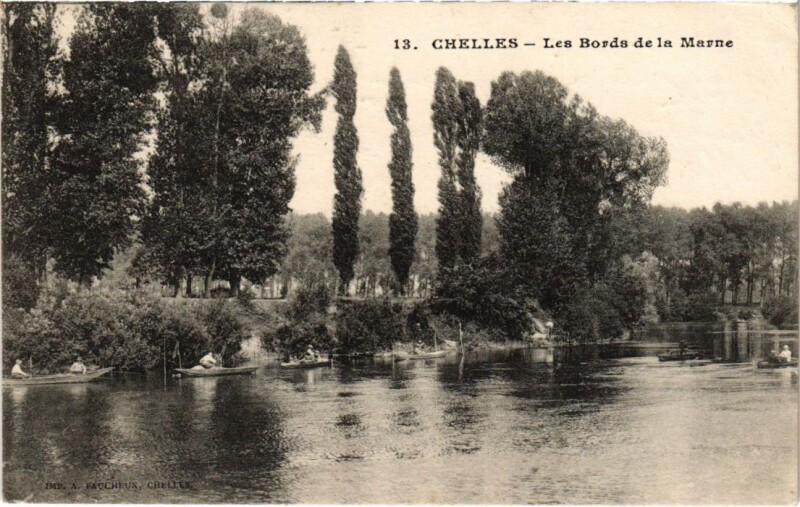 Carte postale ancienne Chelles Les Bords de la Marne à Chelles