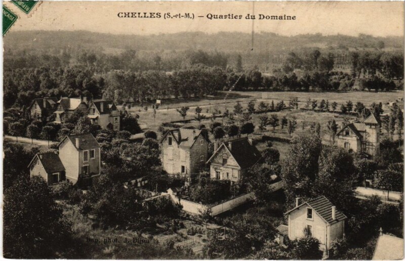 Carte postale ancienne Chelles Quartier du Domaine à Chelles