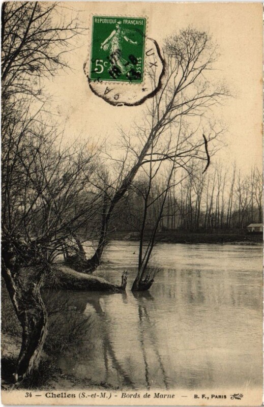 Carte postale ancienne Chelles Bords de Marne à Chelles