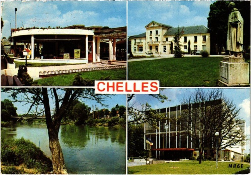Carte postale ancienne Chelles souvenir à Chelles