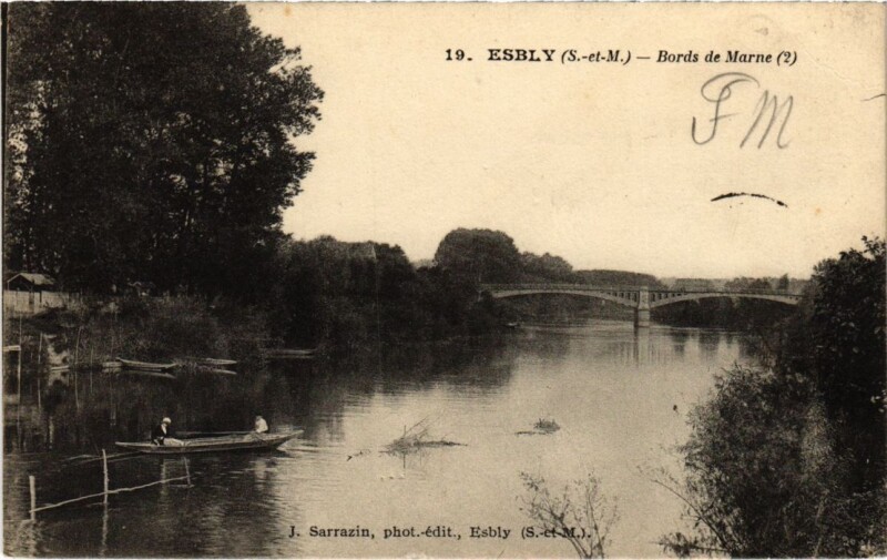 Carte postale ancienne Esbly Bords du Marne à Esbly