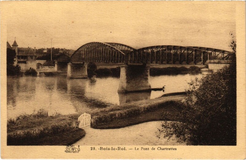 Carte postale ancienne Bois le Roi Le Pont de Charettes à Bois-le-Roi