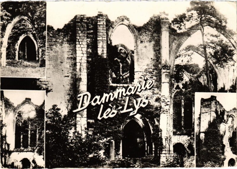 Carte postale ancienne Dammerie Ruines de l'Abbaye du Lys