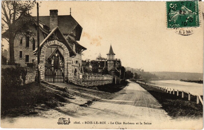 Carte postale ancienne Bois le Roi Le Clos Barbeau et la Seine à Bois-le-Roi