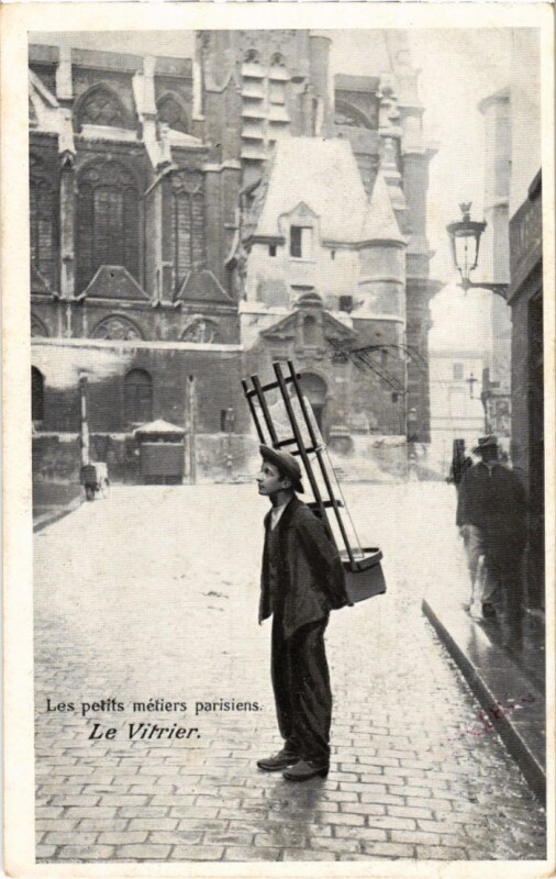 Carte postale ancienne Paris Petits Metiers le Vitrier