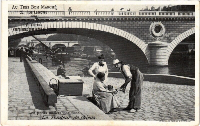 Carte postale ancienne Le Tondeur de chiens à Paris