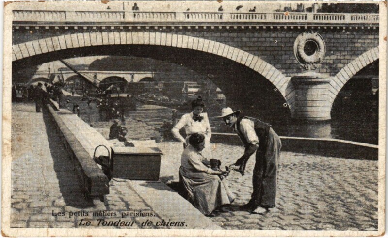 Carte postale ancienne Le Tondeur de chiens à Paris