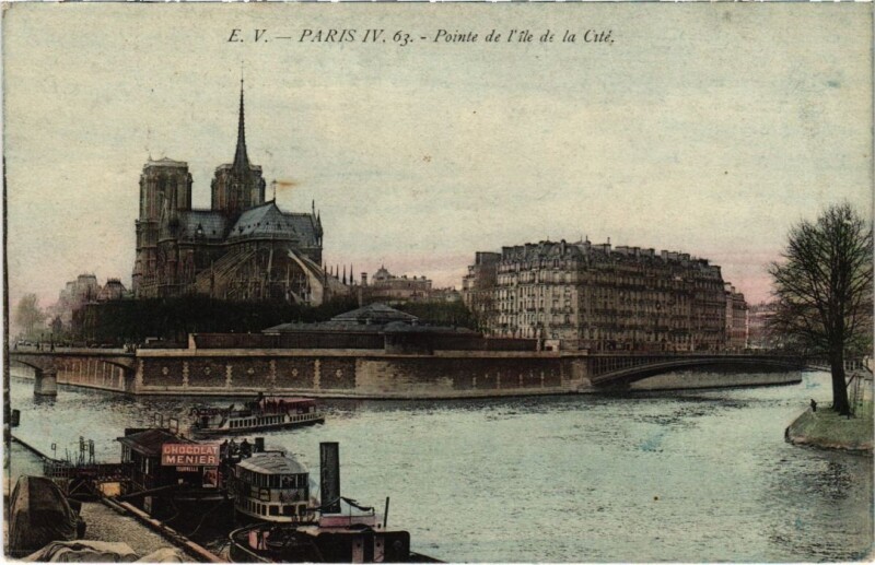 Carte postale ancienne Paris 4e Pointe de l'Ile de la Cite à Paris 4e