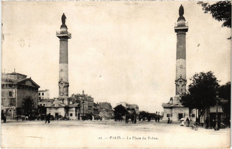 Carte postale ancienne Paris 12e Place du Trone à Paris 12e