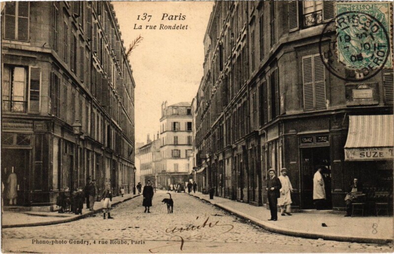 Carte postale ancienne Paris 12e Rue Rondelet ed. Gondry à Paris 12e