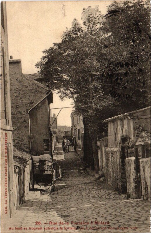 Carte postale ancienne Paris 13e Rue de la Fontaine a Mulard à Paris 13e