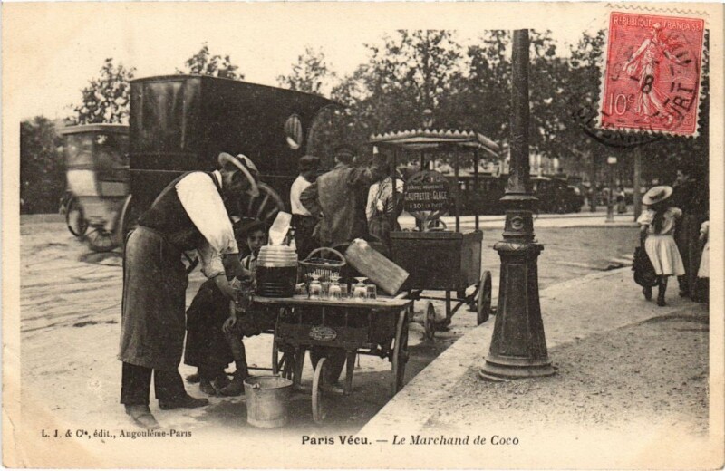 Carte postale ancienne Paris Vecu. Le Marchand de Coco