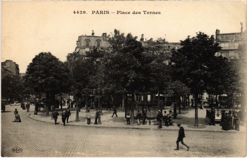 Carte postale ancienne Place des Ternes à Paris 8e