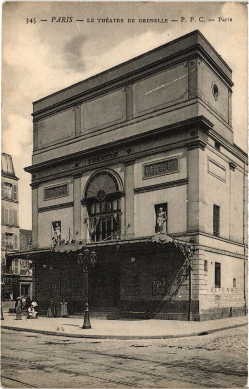 Carte postale ancienne Le Théâtre de Grenelle à Paris 15e