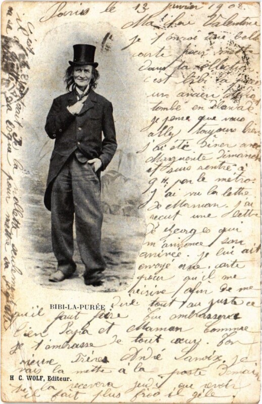 Carte postale ancienne Bibi-la-Purée à Paris 18e