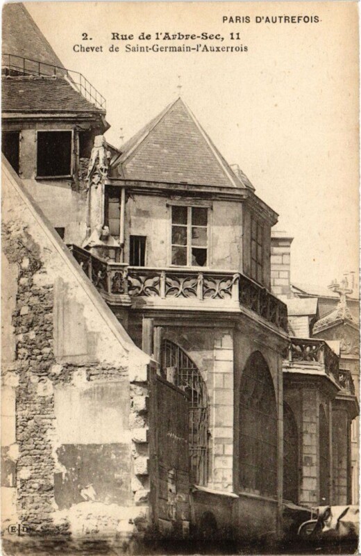 Carte postale ancienne Paris 1e 11, Rue de l'Arbre-Sec à Paris 1er