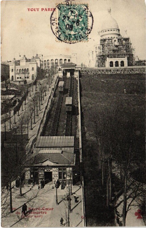 Carte postale ancienne Le Sacré-Coeur de Montmartre à Paris 18e