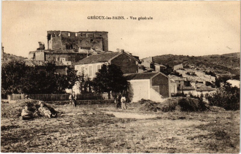 Carte postale ancienne Greoux-les-Bains Vue generale