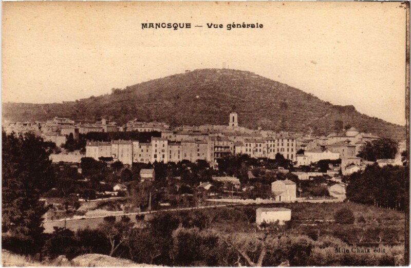 Carte postale ancienne Manosque Vue generale à Manosque