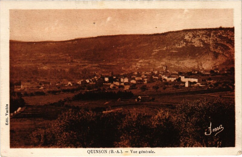 Carte postale ancienne Quinson Vue generale à Quinson