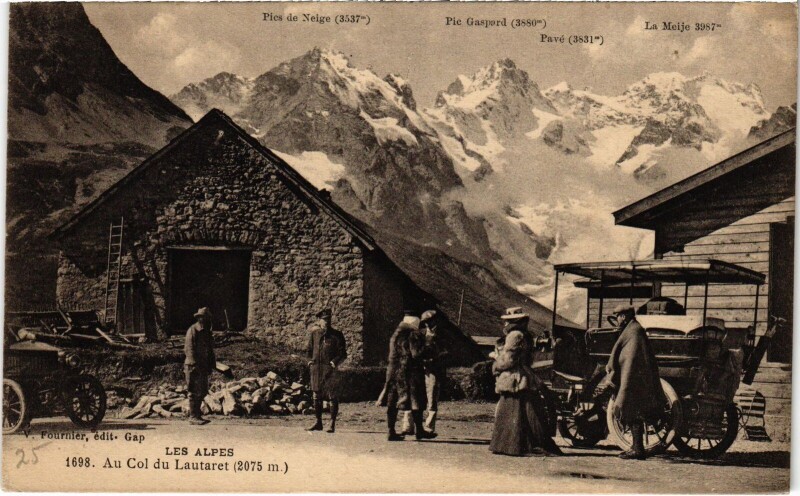 Carte postale ancienne Au Col du Lautaret
