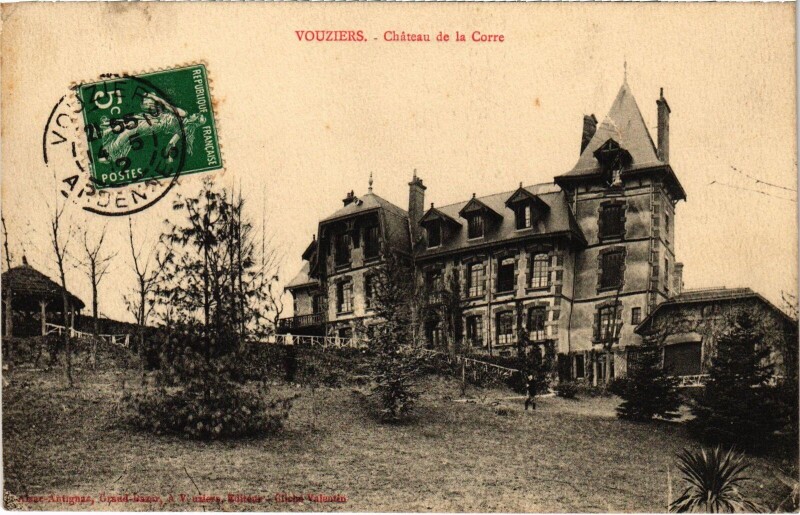 Carte postale ancienne Vouziers - Chateau de la Corre à Vouziers