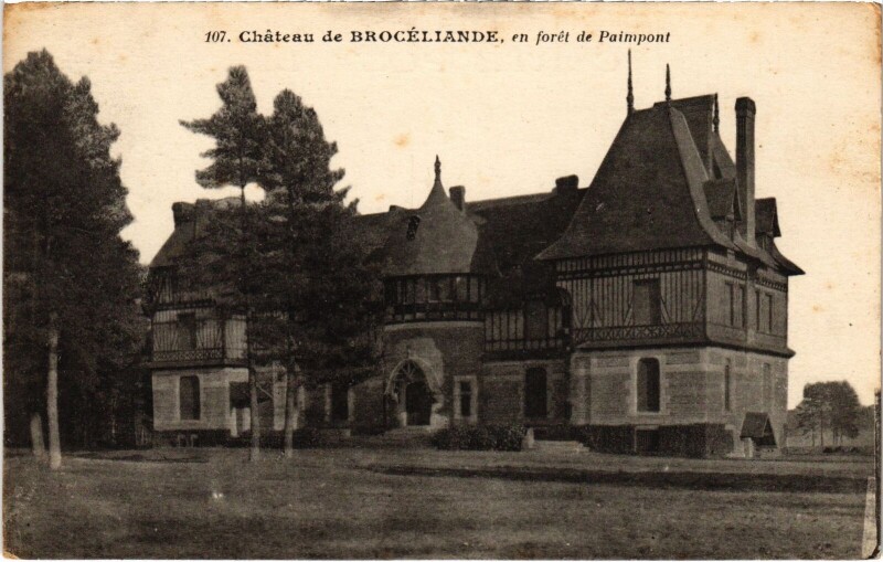 Carte postale ancienne Chateau de Brocéliande, en Foret de Paimpont à Paimpont