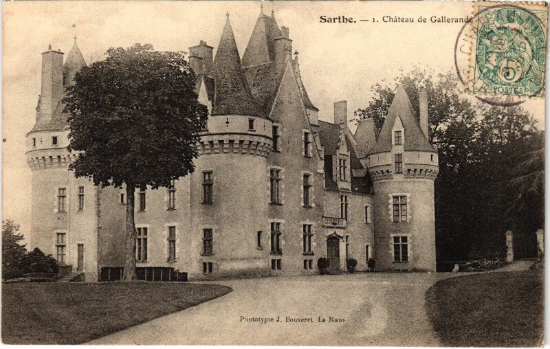 Carte postale ancienne Sarthe - Chateau de Gallerande