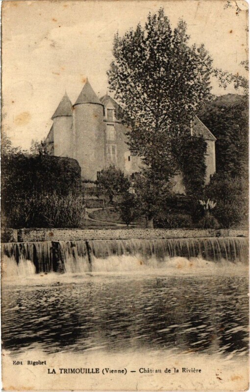 Carte postale ancienne La Trimouille - Chateau de la Riviére à La Trimouille