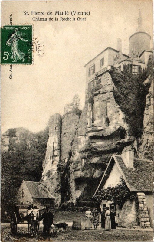 Carte postale ancienne St. Pierre de Maillé - Chateau de la Roche a Guet à Maillé